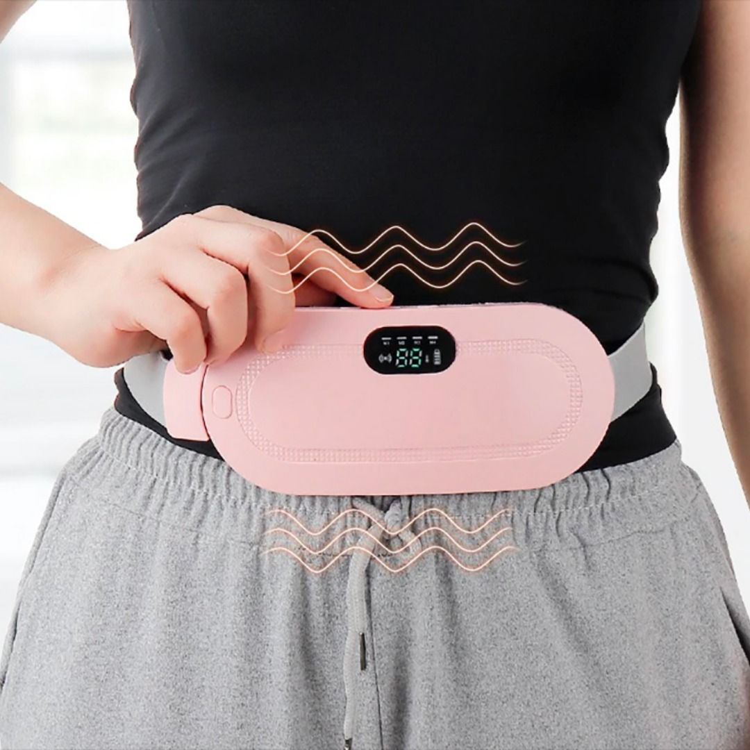 Period Cramp Relief heating pad with massager | Multi axis massager | 3-Temp. & 4-Massage Mode Fast Heating Menstrual Period Pain Relief Device for Women