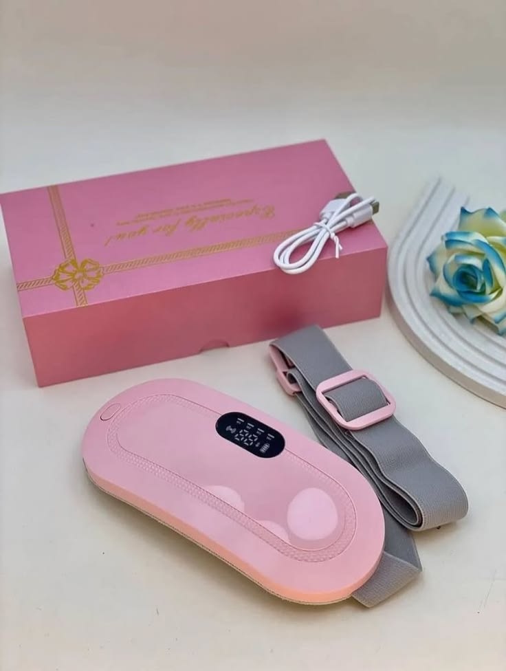 Period Cramp Relief heating pad with massager | Multi axis massager | 3-Temp. & 4-Massage Mode Fast Heating Menstrual Period Pain Relief Device for Women